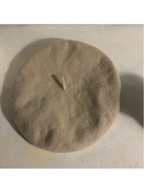 Parkhurst Beige Wool Beret Made in Canada